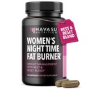 Night Time Fat Burner for Women - Appetite Suppressant for Weight Loss - 60 Cuenta - Herbal Metabolism Booster with Melatonin for Sleep Support - Vegan, Non-GMO Capsules - 2 Month Supply