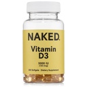 NAKED Vitamina D3 5000 UI – Suplemento de vitamina D de alta potencia para soporte inmunológico, fuerza ósea, función muscular – 200 Vitamina D Softgels