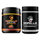 Gorilla Mind Pre Workout (Fruit Punch) + Creatine (100 Serv.) - Estante completo para mejorar la fuerza, potencia y tamaño del músculo