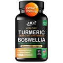 Turmérico Boswellia Extracto Suplemento 2000 mg – Boswellia Serrata Extra Strength con Curcumina Turmérica - 95% Curcuminoides con Boswellia Extract Capsules - High Potency estandarizada - Made in USA