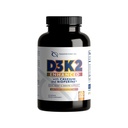 D3K2 mejorado con Calcio &amp; BioPerine® - 5000 UI Vitamina D3 + 100 mcg Vitamina K2 MK-7 - Fórmula de un día, 60 cápsulas