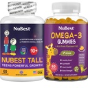 NuBest Bundle Bone Growth and Brain Growth Tall 10+ Bone Health Capsules and Omega-3 Gummies for Kids &amp; Teens