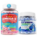 Omega 3 (EPA/DHA) Mangas llenas + Mangas de espirulina azul orgánica
