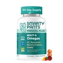 SmartyPants Prenatal Multivitamin Gummies with Omega 3 DHA/EPA, Methylfolate, Biotina, Vitaminas D3, C, B12, B6, A, K, y Zinc, Gluten Free, Clean Label, Two Fruit Flavors, 90 Gummies (30 Day Supply)