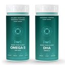 Iwi Omega-3 " DHA Omega-3 Bundle, 30 Servings, Vegan Plant-Based Algae Omega 3, Krill " Fish Oil Alternative, No Fishy Aftertaste