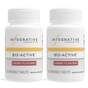 Terapéutica Integrativa B-12 Activo, Vitamina B12, soporta función Nerve*, sabor cereza, 30 Tabletas Chewable - 2 Pack