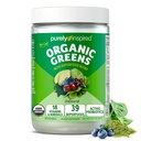 Verdes orgánicos puramente inspirados Powder Superfood Smoothie Mix, Des saboreado (30 servidos) - Super Verdes con Probióticos, Spirulina & Clorella para Gut & Salud Digestiva - Vegan