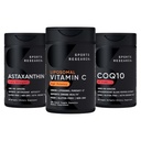 Sports Research® Antioxidant Support Pack - High Potency Liposomal Vitamina C Suplemento 1000mg + Coenzyme Q10 100mg + Triple Strength Astaxanthin 12mg w/Organic Coconut Oil