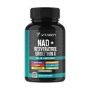 Complejo de Suplemento NAD+ 300 mg con Astaxanthin, Urolithin A, Resveratrol, CoQ10 &amp; Antioxidante Blend – Energía Celular, Apoyo Mitocondrial – 120 Conde (Pack of 1)