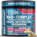 NAD Resveratrol Suplemento Spermidine Fisetin Quercetin Grape Seed Gotu Kola Berberine Astaxanthin Taurine Pomegranate Acai Anti Aging Longevity Capsules for Women Men EternaGlow by Clean Nutra 90ct