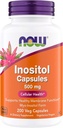 AHORA Alimentos Inositol 500 mg, Formulario superior Myo Inositol, para la función sana de la membrana*, Salud celular*, Apoyo a las mujeres* Kosher, Adecuado para los veganos - 200 cápsulas vegetarianas (Pack de 1)