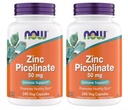Ahora Suplementos, Zinc Picolinate 50 mg, soporta Funciones de Enzima, Apoyo Inmunitario, No GMO, Kosher, Adecuado para Vegans - 240 cápsulas vegetarianas (Pack of 2)