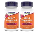 Ahora Suplementos, MK-7 Vitamina K-2 100 mcg, soporte cardiovascular*, ayuda a la salud ósea*, 180 capsules veg (Pack of 2)