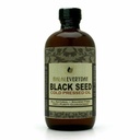 BLACK SEED OIL - botella de vidrio de 16 oz. 100% puro y frío. Sin filtrar, sin diluir, crudo. NON-GMO & Vegan Nigella Sativa (Black Cumin). Hexane &amp; conservantes libres. Oscuro y potente