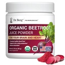 Dr. Berg Raw Hoja Orgánica Powder de Real Earth-Grown Beets – USDA Certified Organic Beet Root Powder para soportar niveles de óxido nítrico, energía, flujo sanguíneo, " Heart Health* – 30 Servings