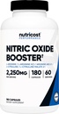 Nutricost Nitric Oxide Booster 2250mg, 180 Capsules - 750mg Por Casule, 60 Servings - Gluten Free and Non-GMO