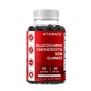 Vitamatic Glucosamine Chondroitin Gummies with MSM & Vitamin E – Joint Support Formula – 60 Pectin-Based Vegan Gummies