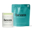 Beam Creatine Monohydrate + Pre Workout Bundle – Strength, Endurance &amp; Muscle Recovery Stack – Clean Energy & Hydration Support, Third-Party Tested for Peak Training Performance