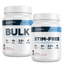 Laboratorios transparentes Polvo de Pre-Workout (30 Servimientos, Punch tropical) &amp; Powder de Pre-Workout libre de estimulantes (30 Servimientos, Lemonade de Fresa)