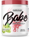 Babe Pre Workout Polvo para Mujeres Silencio Sparkling Orchard Silencio 6g Citrulline, 2g Beta-Alanine, 100mg Hyaluronic Acid, 5mg Biotin y 5 otros ingredientes registrados de marca registrada TEN 30 servientes TEN 12.6 OZ