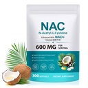 AIQIUSHA NAC Suplemento 600mg, N-Acetyl Cysteine Softgels con aceite de coco &amp; MCT, Daily Wellness Support, Non-GMO, Gluten Free, 300 Softgels