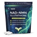 NMN + L-Glutathione Supplement – NAD+ Support, Mitocondrial Energy & Antioxidant Defense with CoQ10, NAC, PQ & Alpha Lipoic Acid – 120 Capsules. Rellenar paquete