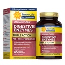 Renew Life Ultimate Flora Enzymes Digestivos con Probióticos y Prebióticos ← Doctor Fórmulado  45 Capsules veganos ← Eases Gas ocasional, Bloating " Discomfort  durable Dairy, Soy and Gluten Free Supplement