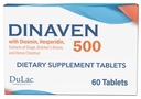 Dulac Dinaven 500, Micronized Diosmin Hesperidin Suplemento dietético 1000mg por porción, Extracto de Caballo de Chestnut, Extracto de Cuna &amp; Rojo Grape, Apoyo a la Circulación Legislativa, 60 Tabletas, Hecho en Italia