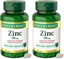Bounty Zinc 50mg, Apoyo Inmune &amp; Suplemento Antioxidante,Promotes Skin Health,1 Caplet Por Day,Gluten Free,250 Caplets Vegetarian,(Pack of 2)