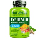 Vitaminas Oculares NATURELO - AREDS 2 Nutrientes de Fórmula con Lutein, Zeaxanthin, Vitamina C, E, Zinc, Plus DHA - Suplemento para Ojos Secos, Visión Saludable, Atención Ocular - 60 cápsulas Veganas