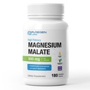 Laboratorios de Purégeno Magnesio Malate 500mg ← Magnesio Elemental de Alta Potencia Silencio 180 Veggie Caps, Absorción Superior, No GMO, NO Gluten y Dairy, apoya el músculo, la articulación y la salud cardíaca