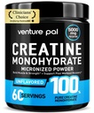 Venture Pal 100% Pure Micronized Creatine Monohydrate Powder, Unflavored Creatine for Women &amp; Men, Vegan, Keto, Gluten Free, 5 g (5000mg) por Serving, Creatina Monohidratada en Polvo