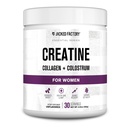 Creatina de fábrica para mujeres - Monohidrato de crema con Collagen + Colostrum para apoyar el rendimiento del entrenamiento, Lean Muscle Growth, Healthy Hair, Skin, " Nails - 30 Servings, Unflavored