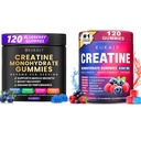 Cretina Monohydrate Gummies para Hombres &amp; Mujeres, 9000MG Creatine Gummies Sugar Gratis -BCAA 2:1, B12 B6 para Fuerza Boost, Focus &amp; Endurance, Vegan, No GMO