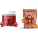 Creatine Monohydrate Gummies Bundle – Fresa " Peach " soporta 5000mg Por Serving ← Sugar-Free, Gluten-Free " Halal ← 180 Gummies Total (2 x 90 Conde)