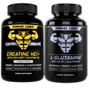 Prime Labs Creatine HCl Capsules (60 ct) + L Glutamina (180 ct)