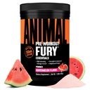 Furia animal Pre Workout Suplemento de polvo para la energía y el foco 5g BCAA 350mg Caffeine Nitric Oxide Sin Creatina Estimulante poderoso para culturistas, sandía