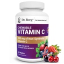 Dr. Berg Complejo de Vitamina C Chewable - Hecho con bayas orgánicas, no GMO - 60 Wafers deliciosos