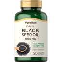 Piping Rock Black Seed Oil Softgel Capsules Silencio 1000mg Silencio 120 Pills ← Cold Pressed Suplemento Silencio Nigella Sativa  Solvent Free, Non-GMO, Gluten Free