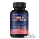 17-in-1 Complejo de vitamina B Plus – Vitamina B1, B2, B3, B4, B5, B6, B7 (Biotin), B8 (Inositol), B9, B12, C, D3, K2, Energía, Inmune, Esquí, Apoyo Nerve para Mujeres - 120 cápsulas