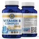 Vykee Nutrition B Complex Supplement – High-Potency B Vitamins with 750mg DFE Folate, 440mcg B12/Biotin ← Vegan Non-GMO ← Apoya la Producción Celular de Energía " Red Blood Cell Formation  120 Capsules