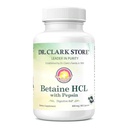 Dr. Clark Betaine HCL Suplemento con Pepsin, 800 mg, 100 cápsulas de gelatina