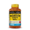 Masón Citrato de Magnesio Natural 250 mg, Absorción Rápido Softgels, Fuente de 30 días