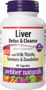 Webber Naturals Liver Detox " Cleanse with Silymarin Milk Thistle, Artichoke, Turmeric and Dandelion Extract, 90 Capsules, Herbal Supplement, Digestive Support, Dairy " Gluten Free