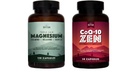Natural Rhythm Cardio Calm Bundle - Triple calma Magnesium 150mg, 120 capsules + CoQ10-ZEN (Coenzyme Q10 + L-Carnitine + L-Theanine), 30 cápsulas