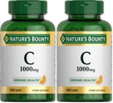 La recompensa de la naturaleza Vitamina C 1000mg, Suplemento de Apoyo Inmunitario, Potencial antioxidante, 100 cápsulas (Pack of 2)