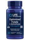 Folato optimizado de la extensión de vida – L-methylfolate – Heart & Brain Support, Healthy Homocysteine Levels – Non-GMO, Gluten-Free, Vegetarian – 1700 mcg DFE, 100 Tablets vegetarianos