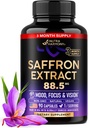 Suplementos naturales de Saffron - Extracto puro de Saffron 88,5 mg - Hecho en EE.UU. - Mood  durable Focus ← Visión útil Energy Support - Eye Health for Women &amp; Men - NonGMO Vegan Pills - 90 cápsulas de polvo, 3 meses de suministro