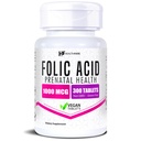 Healthfare Folic Acid 1000mcg TEN 300 Veg Tablets TEN Vitamin B9 TEN Gluten-Free TEN Non-GMO TEN Made in USA