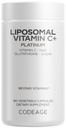 Codeage Liposomal Vitamina C+ Platinum - 1000 Mg Vitamina C Vitaminas, Glutathione, NAC (N Acetyl Cysteine), Resveratrol, CoQ10, Rutin, Elderberry, Quercetin, Rosehip, Citrus Bioflavonoids - 180 cápsulas